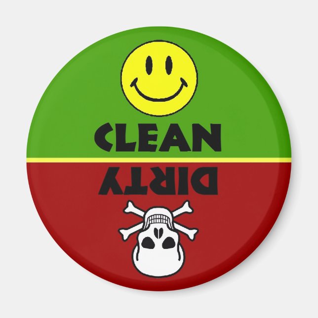 Geschirrspüler Magnet für Schädel und Similie Saub (Vorne)