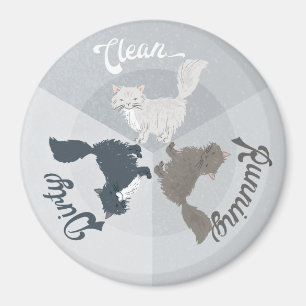 Geschirrspüler sauber, dreckig und Niedlich Magnet