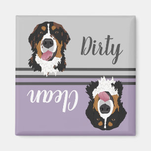 Geschirrspüler Saubere Dirty Bernese Mountain Hund Magnet