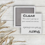 Geschirrspüler Saubere Dirty Magnet Funny<br><div class="desc">Dieses lustige Kaleidoskop-Design entstand durch die digitale Veränderung eines meiner einzigartigen Acrylgemälde. Sie kann personalisiert werden, indem Sie auf die Schaltfläche Anpassen klicken und den Namen, die Initialen oder die Wörter ändern. Sie können auch die Textfarbe und den Textstil ändern oder den Text für nur ein Bild löschen. Kontaktieren Sie...</div>