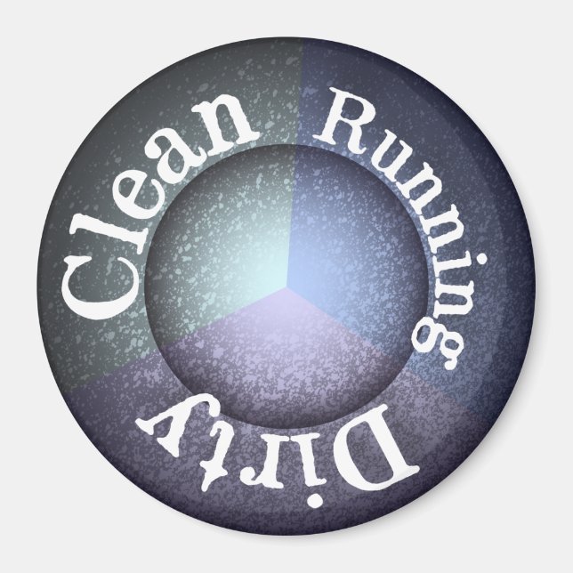 Geschirrspüler Saubere, schmutzige Laufmaschine Magnet (Vorne)