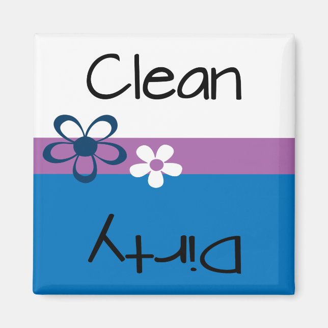 Geschirrspüler Sauberes Dirty Magnet (Vorne)