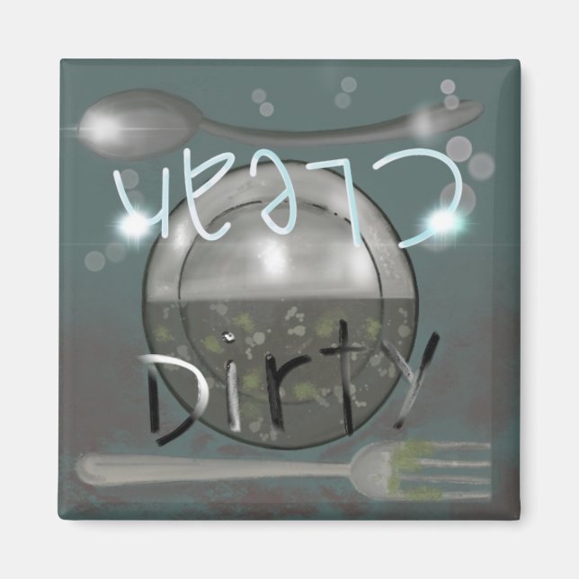 Geschirrspüler und Geschirrspüler, sauber oder raf Magnet (Vorne)