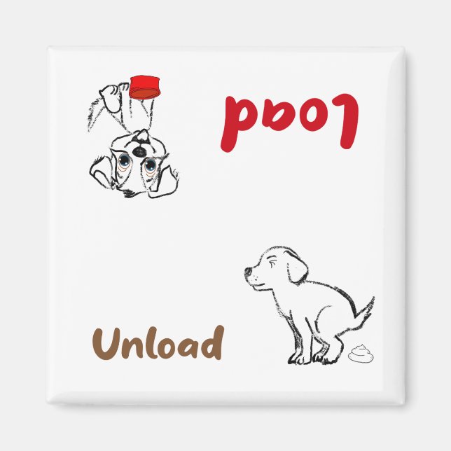 Geschirrspüler zum Laden und Entladen Magnet (Vorne)