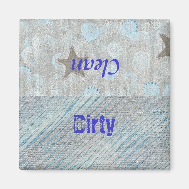 Geschirrspülmagnete - Blasen und Sterne Magnet (Vorne)