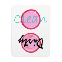 Geschirrspülmagnete rosafarbene Teller Geschirrspü