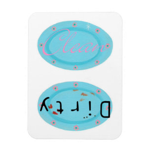 Geschirrspülmagnete, saubere blaue Teller Magnet