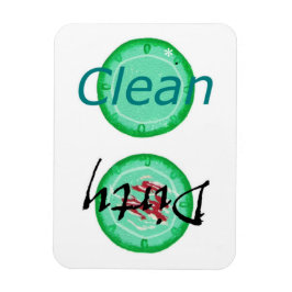 Geschirrspülmagnete, saubere grüne Teller Magnet