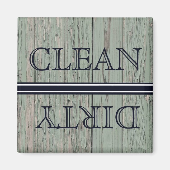 Geschirrspülmaschine im Holzstil Magnet Sauberkeit (Vorne)