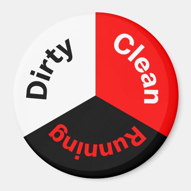 Geschirrspülmaschine Saubere, dreckige Geschirr Kü Magnet (Vorne)