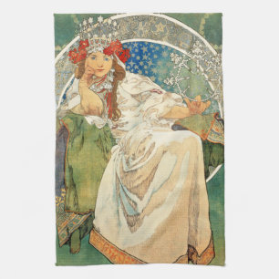 Geschirrtuch Alphonse-Mucha Prinzessin-Hyacinth