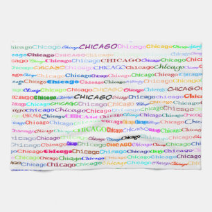 Geschirrtuch des Chicago-Text-Entwurfs-II