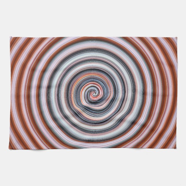 Geschirrtuch-Grau-Spirale Geschirrtuch (Horizontal)