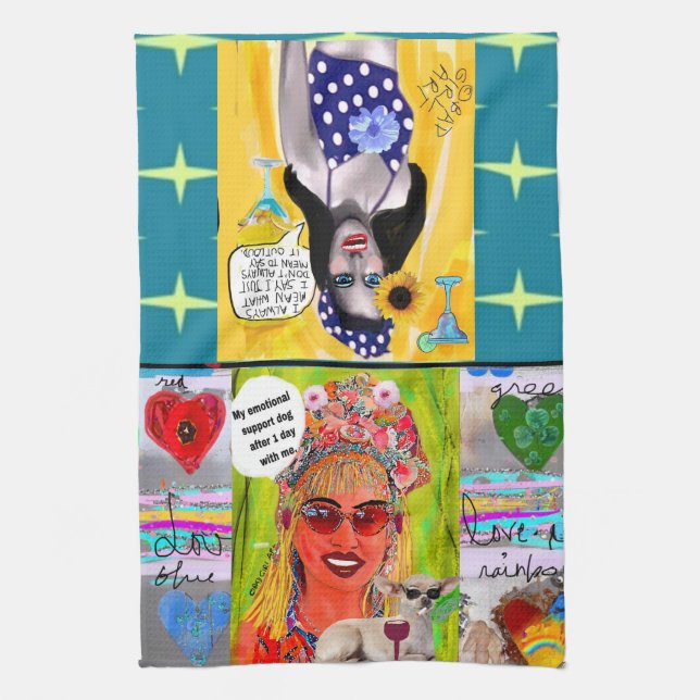 Geschirrtuch Mein emotionaler Hund (Vertikal)