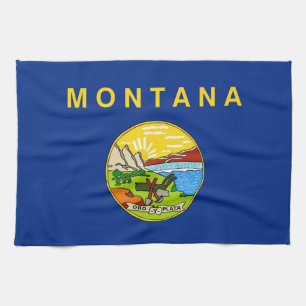 Geschirrtuch mit Flagge von Montana, USA