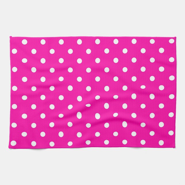 Geschirrtuch-Pink-Tupfen Geschirrtuch (Horizontal)