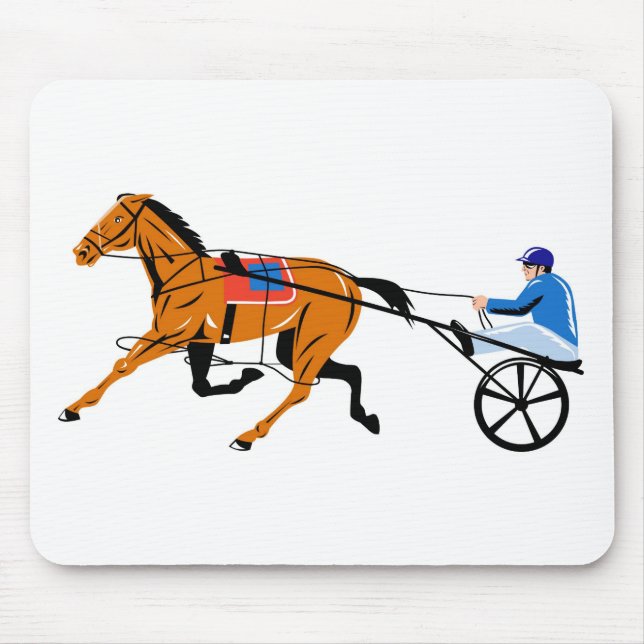 Geschirrwagen-Pferderennen sulkies Mousepad (Vorne)