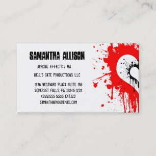 Geschlagene Herzen Moderne Goth Business Card Visitenkarte