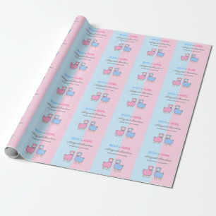 Geschlecht: Baby Shower Sheep Wrapping Paper Geschenkpapier