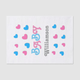 Geschlecht decken Babyparty-Herz-Sammlung A23 auf Seidenpapier