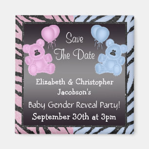 Geschlecht decken Save the Date Teddys u. Magnet