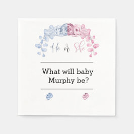 Geschlecht: Einladung, Er oder sie Serviette