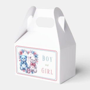 Geschlecht enthüllende Babyparty Teddybär blau ros Geschenkschachtel