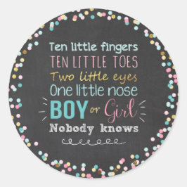 Geschlecht enthüllt Aufkleber Umschlag Aufkleber J