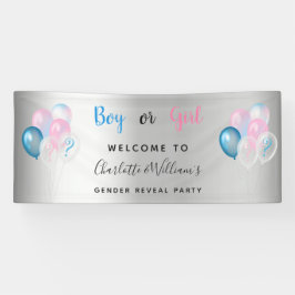 Geschlecht enthüllt Party Junge Mädchen blau pink Banner