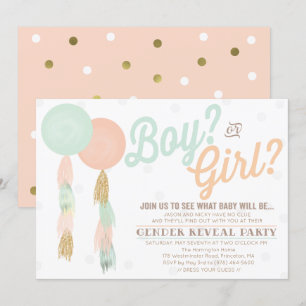 Geschlecht Enthüllung Baby Shower Einladung