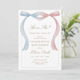 Geschlecht Enthüllung Baby Shower Einladung Rosa u