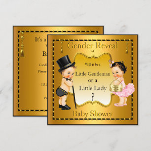 Geschlecht Enthüllung Baby Shower Junge Mädchen Go Einladung