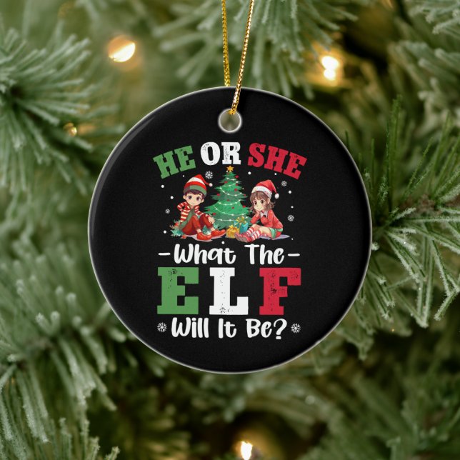 Geschlecht Enthüllung Er oder Sie Was wird der Elf Keramik Ornament (Baum)
