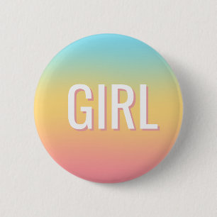 Geschlecht Enthüllung Ombre Mädchen  Button