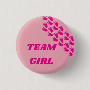 Geschlecht-Enthüllungsteam-Junge-Mädchen-Fußabdruc Button