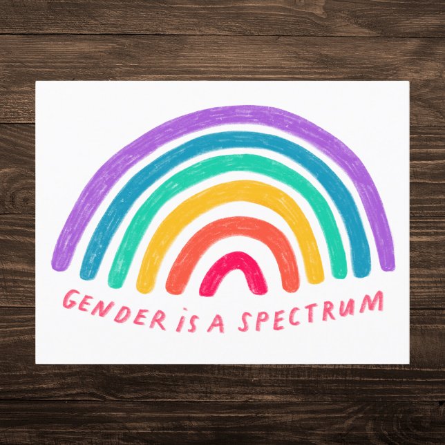 Geschlecht ist ein Spektrumanschleim Postkarte (Von Creator hochgeladen)