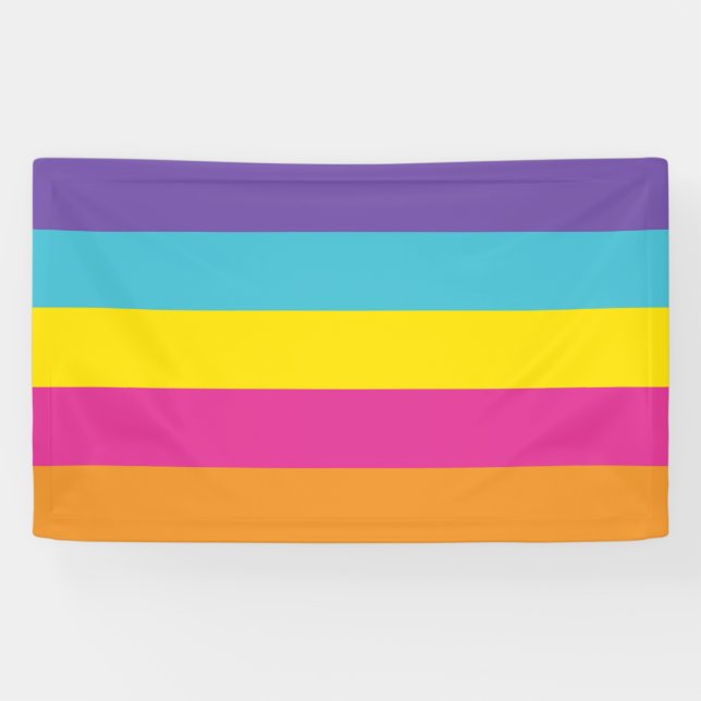 Geschlecht - Nichtbinärer Stolz Banner (Horizontal)