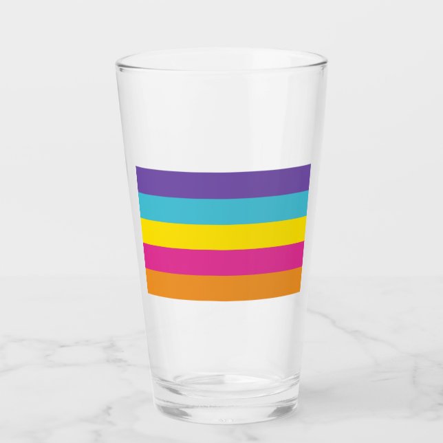 Geschlecht - Nichtbinärer Stolz Glas (Vorderseite)
