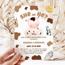 Geschlecht Niedliche Kuh Boho Rustikal