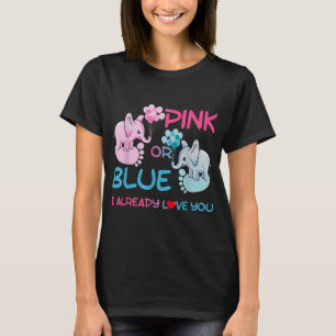 Geschlecht offen Rosa oder Blauer Junge oder Mädch T-Shirt