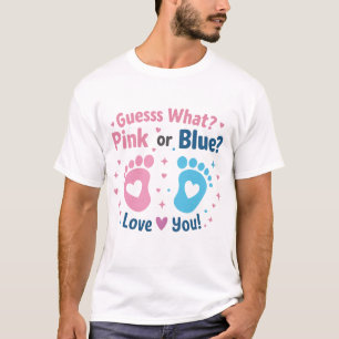 Geschlecht offen Rosa oder Blue Footprints Baby An T-Shirt