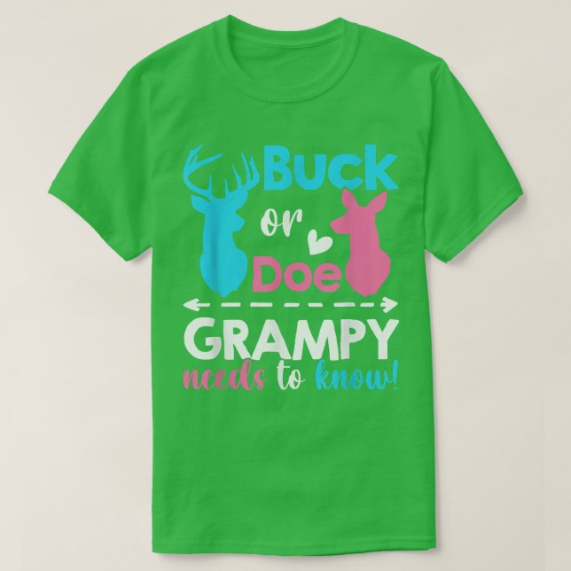 Geschlecht offenbaren buck oder Doe Grampy muss Ma T-Shirt (Design vorne)