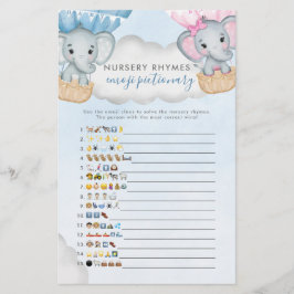 Geschlecht offenbaren Elephant Balloon Baby Shower