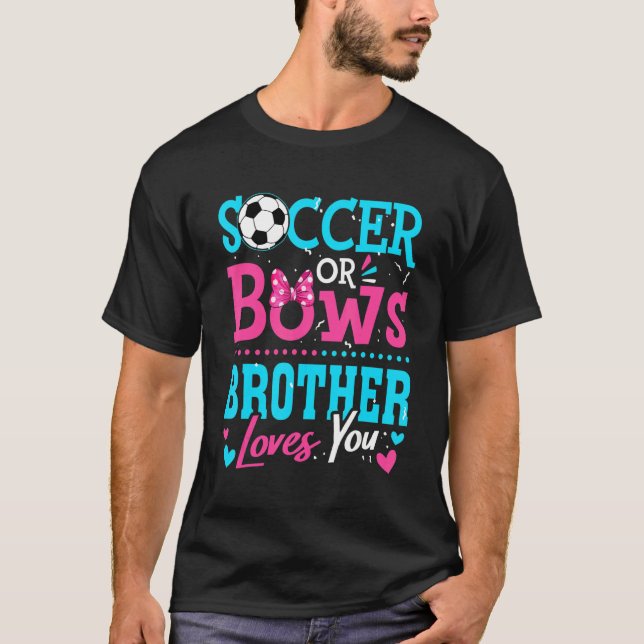 Geschlecht offenbaren Fußball oder Bögen Brüder Li T-Shirt (Vorderseite)