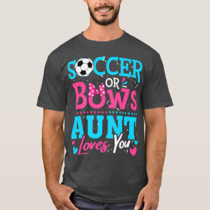 Geschlecht offenbaren Fußball oder Bows Tante Lieb T-Shirt