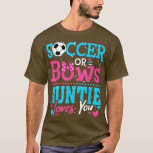 Geschlecht offenbaren Fußball oder Bows Tanten Lie T-Shirt
