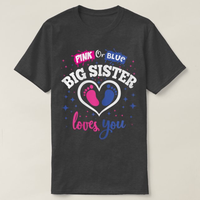 Geschlecht offenbaren Party Dusche Rosa oder Blau  T-Shirt (Design vorne)