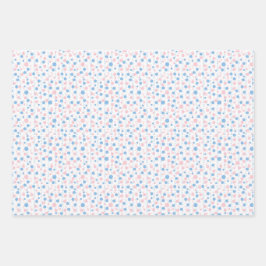 Geschlecht offenbaren Polka-Punkte Packpapier Blat Geschenkpapier Set