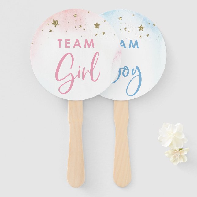 Geschlecht offenbart Abstimmungsfan Twinkle Twinkl Fächer (Vorne und Hinten)