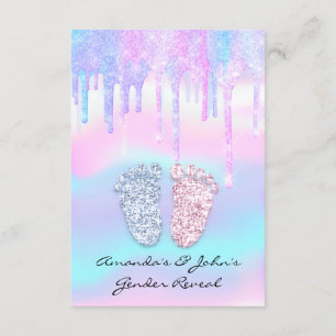 Geschlecht offenbart Baby Shower Girl Feet Unicorn Einladung